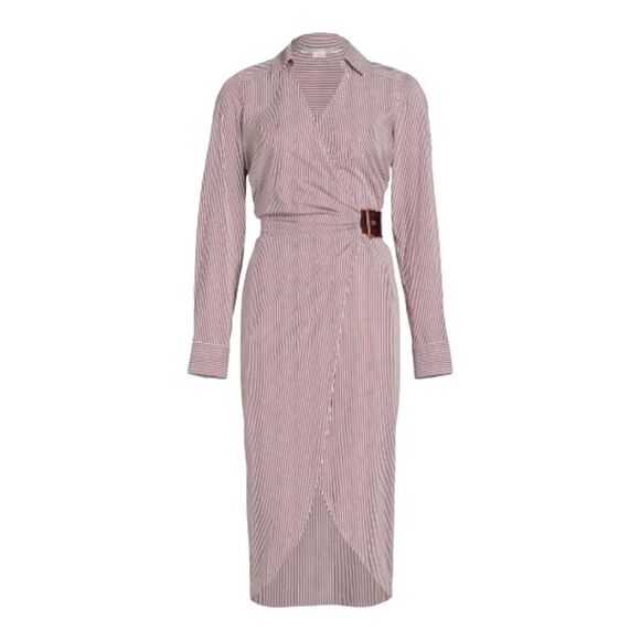 Veronica Beard Jacinda Striped Stretch Cotton Shirtdress size 0 NWT $497 - Picture 5 of 13